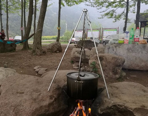Camping outdoor campfire